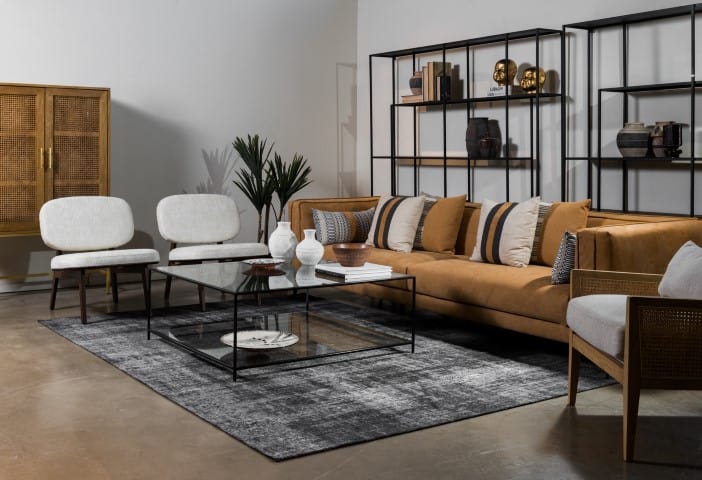 שטיח צמר אפור כהה