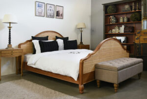 מיטת פרובנס גב קש וינאי