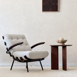 כורסא מוזס כפתורימ בד ארוג