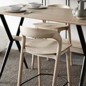 כסא בר עץ ג'ורדן טבעי