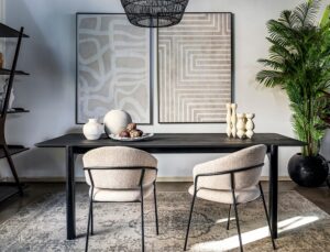 שולחן אוכל עץ נורדי שחור