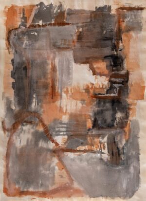ציור מקורי: orange & grey in harmony